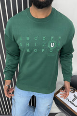 Alphabet Writing Full Sleeves Men's Sweatshirt