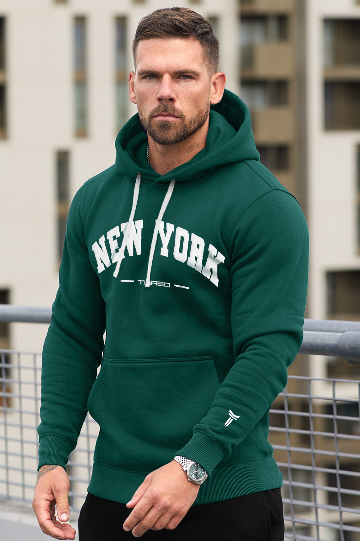 Turbo NY Aplic Print Fleece Hoodie