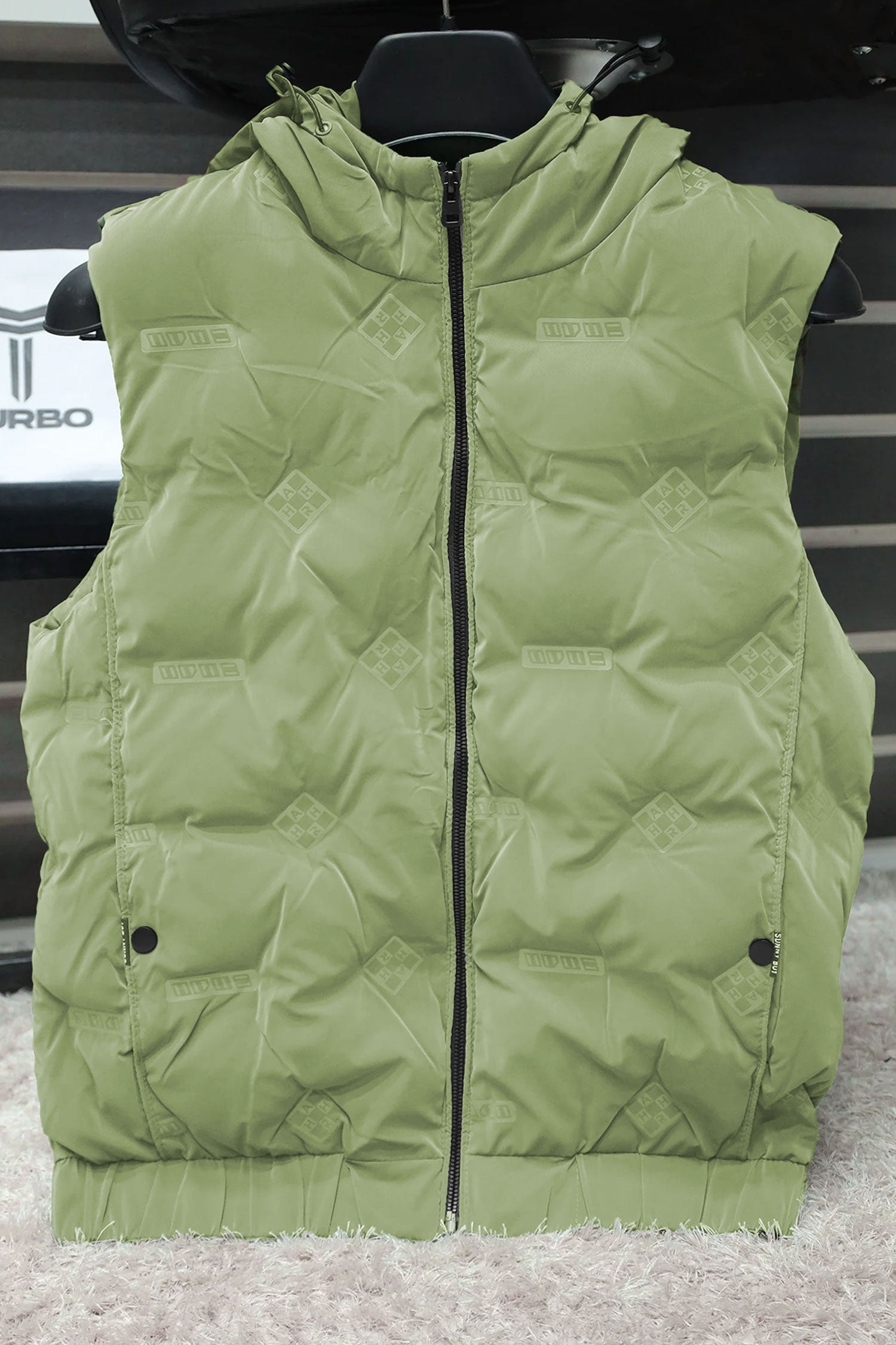 Modern Bubble Quilted Detachable Hood Imported Men's Gilet