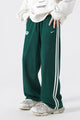 Nke Imperial Side Stripe Loose Bottom Trouser In Green