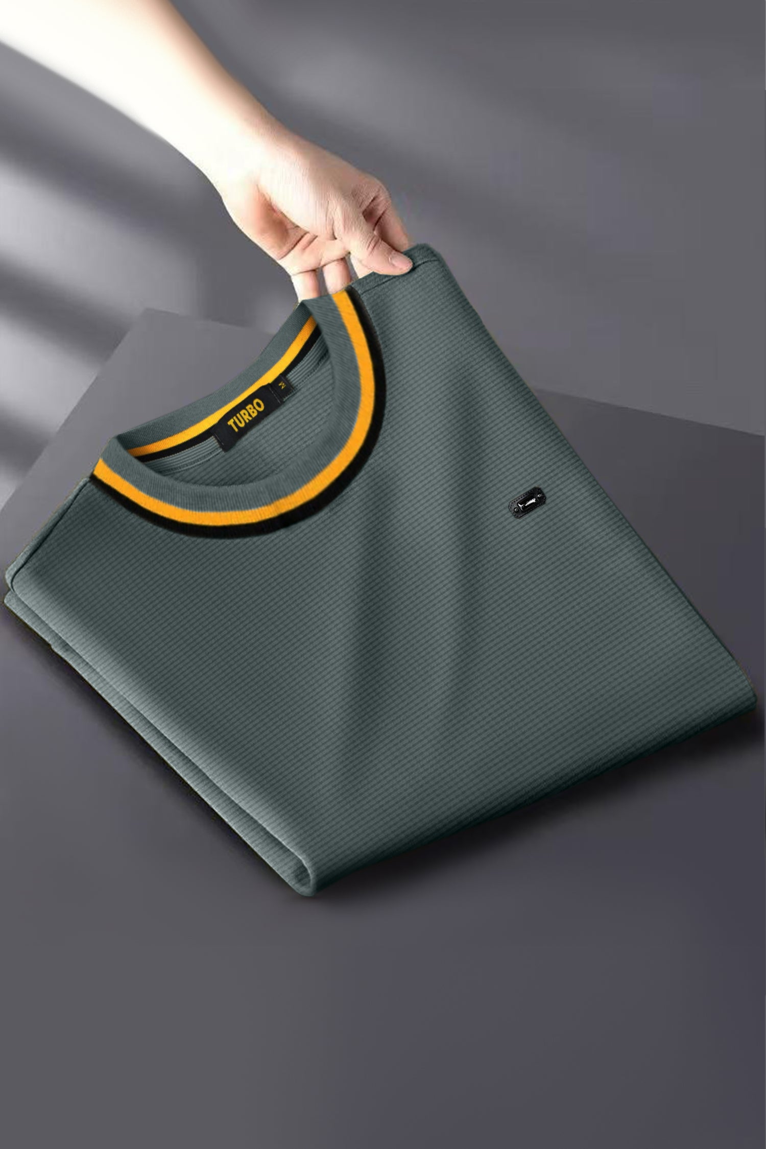 Turbo Premium Designer Edition Crew Neck Tee In Dark Green