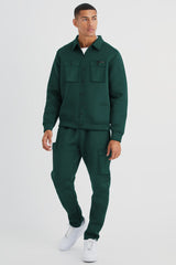 Turbo Pocket Style Men Tracksuit In Dark Green