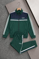 Adds Retro Chest Stripe Zipper Men's Co-Ord Set