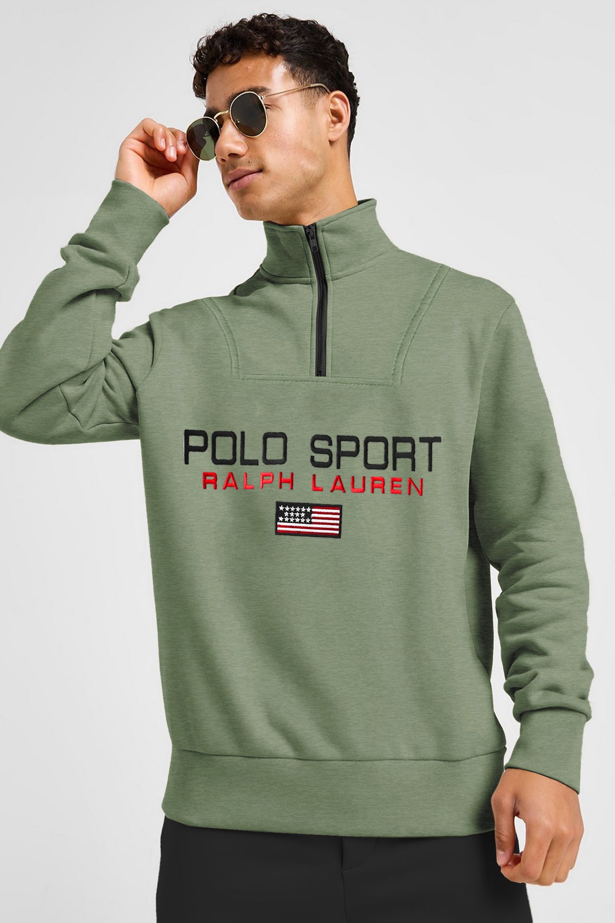 Polo RL Sport Half Zip Full Sleeves Men's Sweatshirt