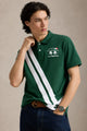 LA Mrtin Striped Exclusive Quality Design Men's Polo Shirt In Green