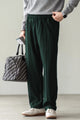 Turbo Poplin Front-Double Line Trouser In Dark Green