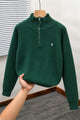 Polo Pony Winter Old Money Pullover Imported Men's Jumper Sweater In Green