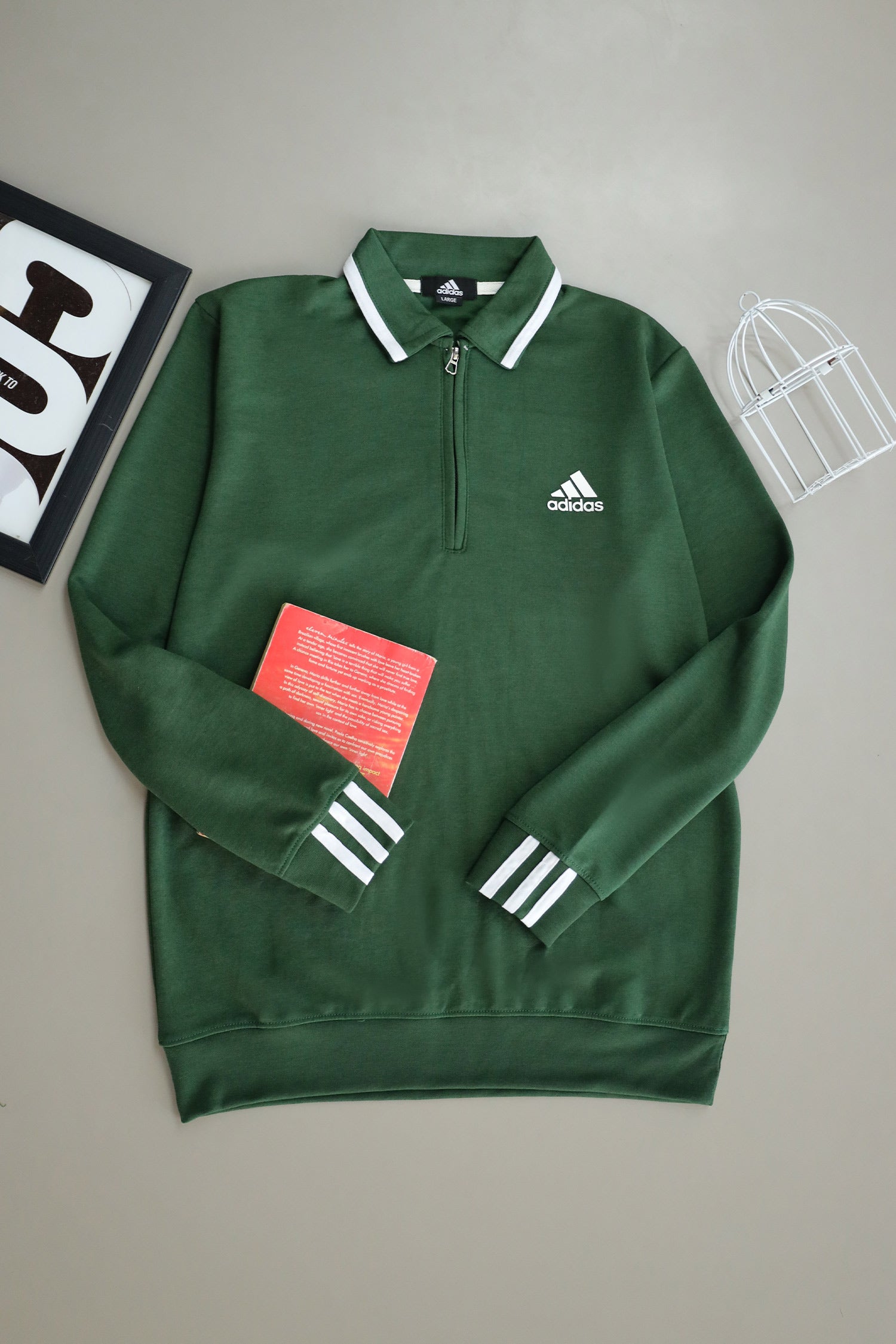 Adds Arm Rib Stripes Imported Men's Sweatshirt