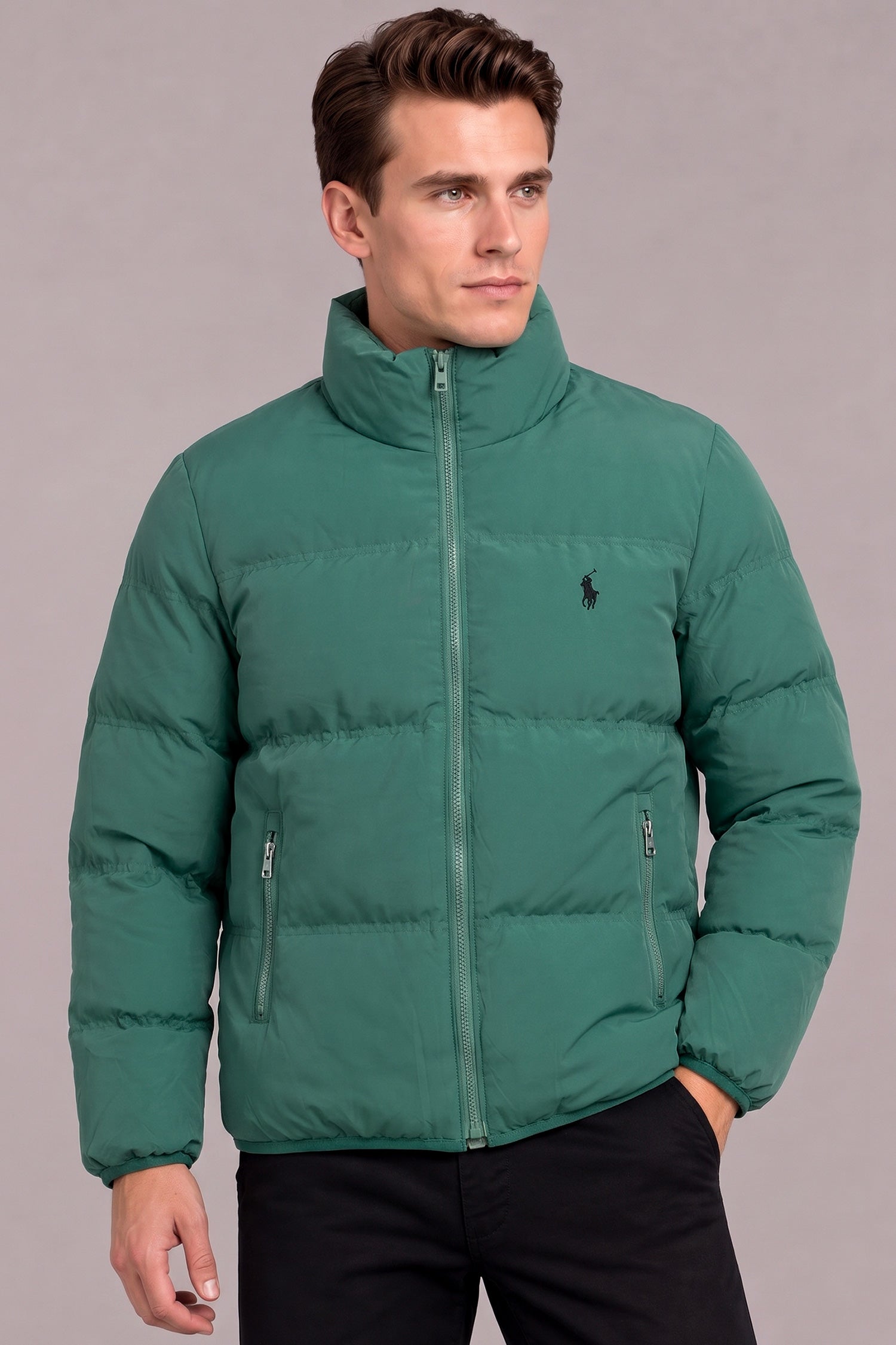 Polo Zipper Water Repellent Imported Puffer Jacket