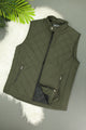 Diamond Quilted Heritage Vest Imported Men's Gilet In Green