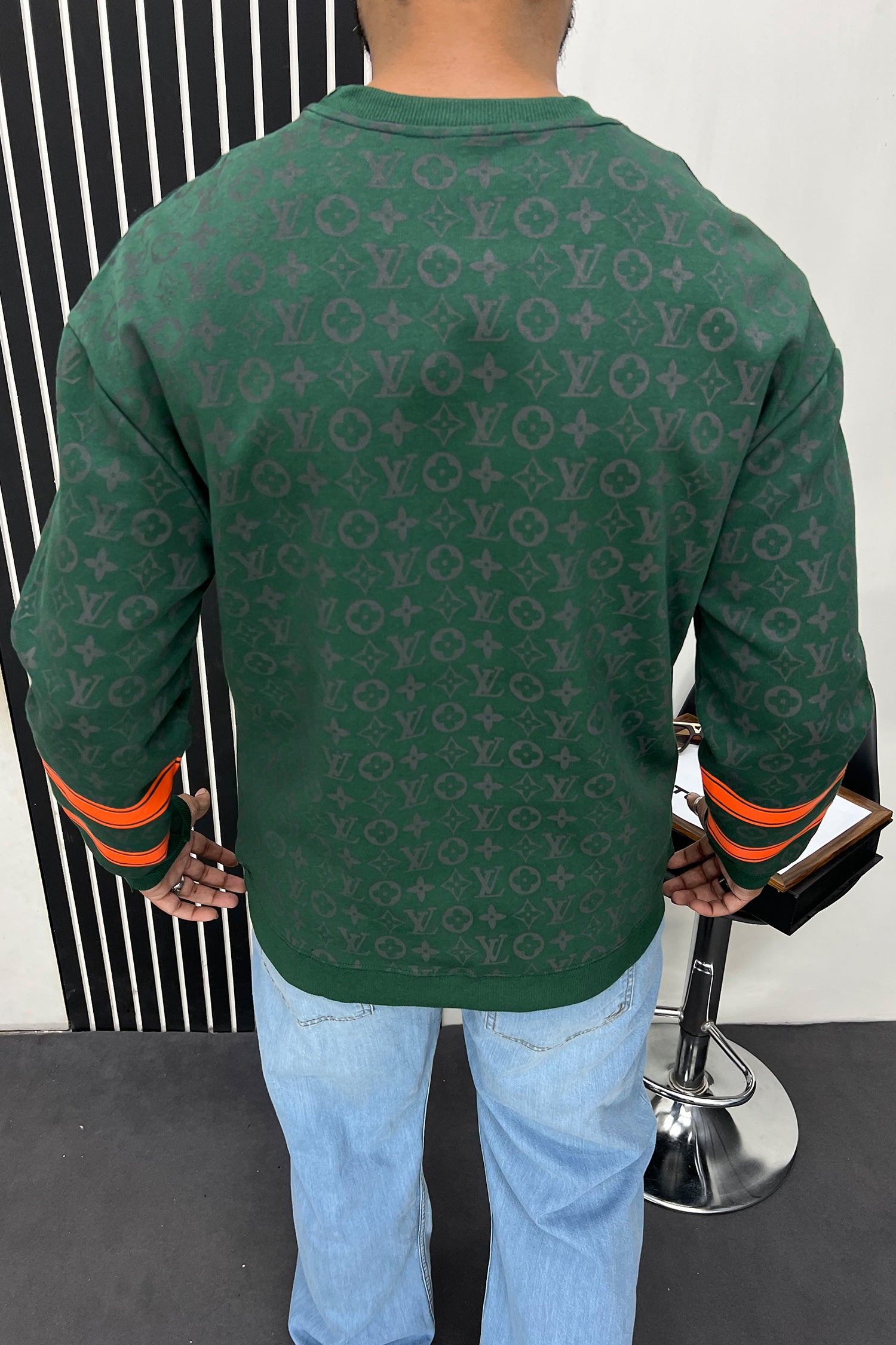 Luis Vten All Over Logo Full Sleeves Men's Sweatshirt