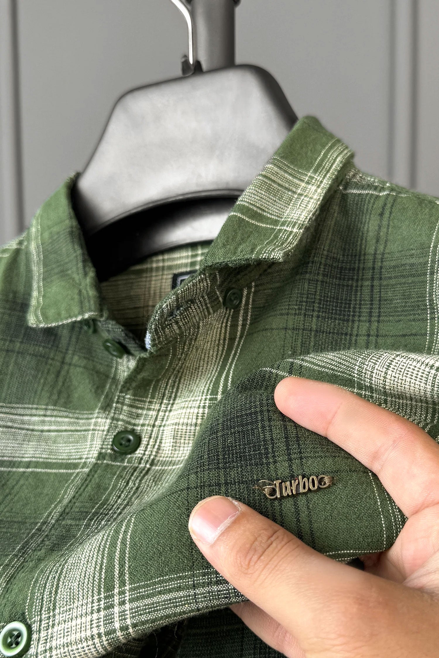 Turbo Tribe Premium Flannel Long Sleeve Cotton Casual Shirt