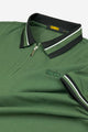 Turbo Contrast Tone Zip Collar Men's Polo Shirt