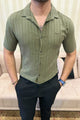 Turbo Endless Cool Embossed Casual Shirt In Green