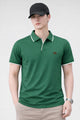 Turbo Classic V-Neck Men's Polo Shirt In Dark Green