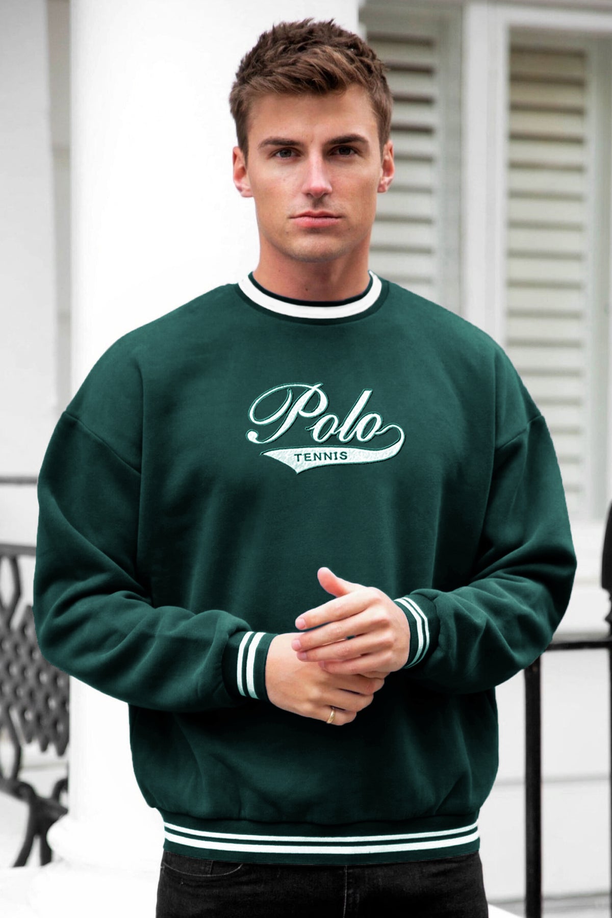 Polo Rph Lren Tennis Crew Neck Men's Full Sleeves Sweatshirt