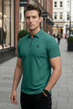Turbo Elite Weave Textured Zipper Men's Polo Shirt