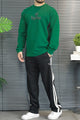 Turbo Knitted Side Panel Round Neck Men's Co-Ord Set