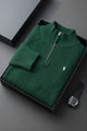 Polo Pony Winter Old Money Pullover Imported Men's Jumper Sweater In Green