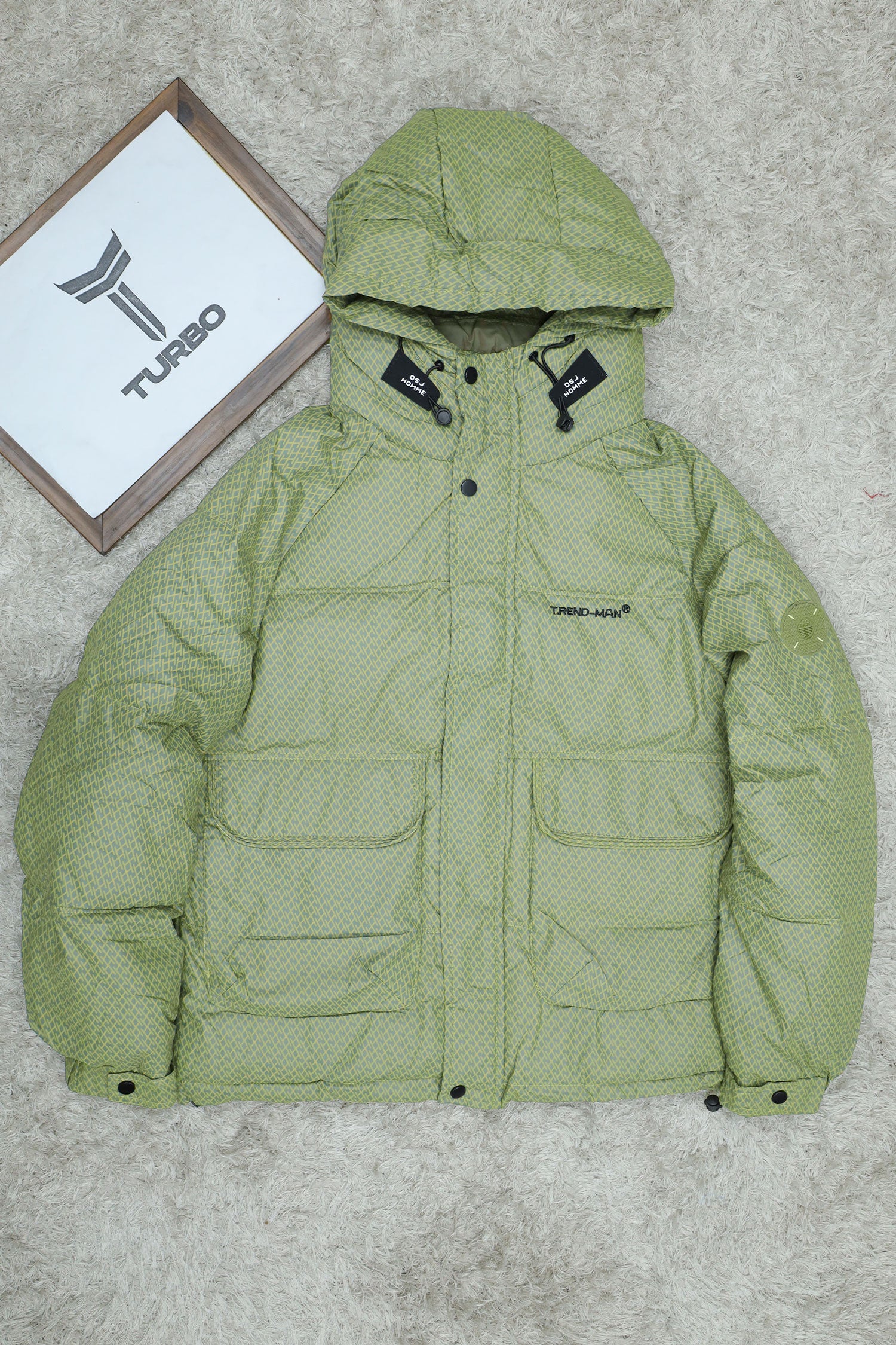 Trnd Man Textured Pocket Style Padded Imported Puffer Jacket