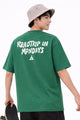 Men's Graphic Thread Round Neck Tee In Green