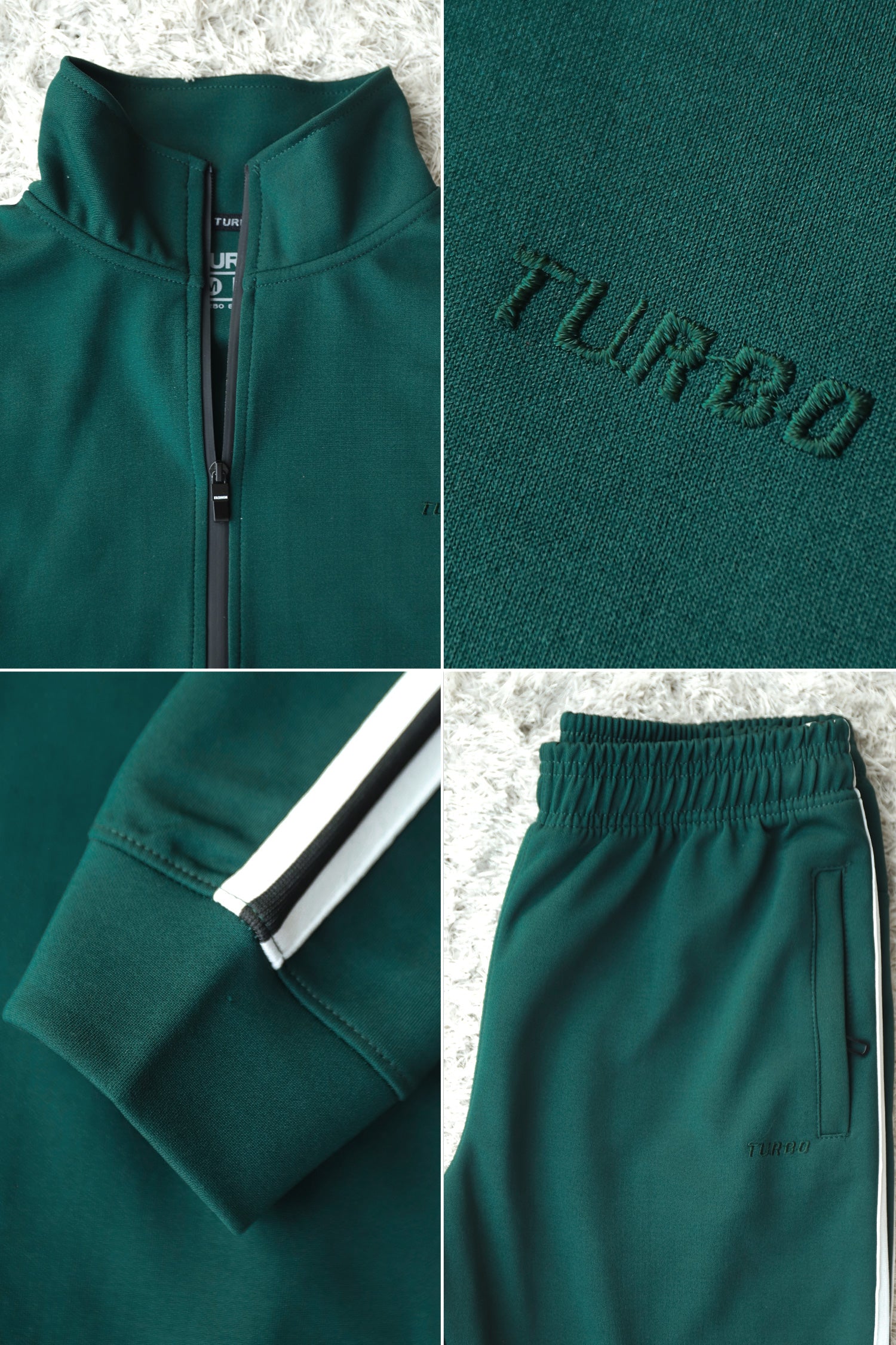 Turbo Strip Panel Men Zipper Tracksuit