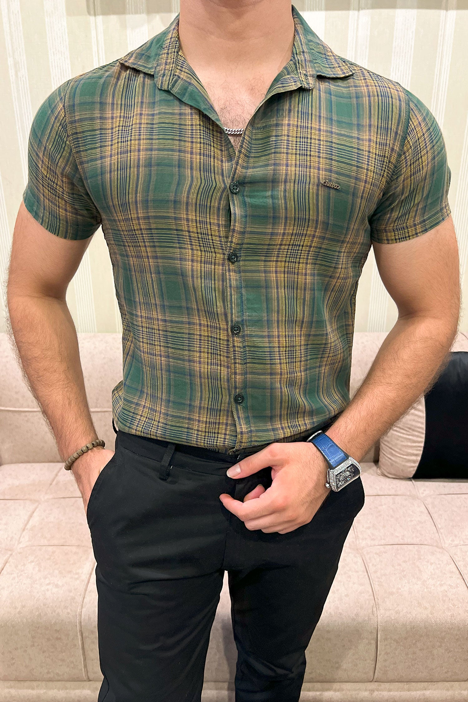 Turbo Classic Pattern Comfort Casual Shirt