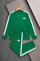 Turbo Iconic Panel Stripe Men's Co-Ord Set In Green
