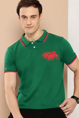 Rph Luren Polo Club 3 Triple Pony Men's Polo Shirt In Parrot Green