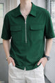 Turbo Long Zip Style Men's Polo T-Shirt