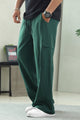 Turbo Lightweight Drawstring Baggy Style Trouser In Green