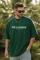 Emerald Edge Round Neck OverSize T-shirt*