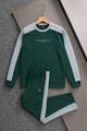 Turbo Color-Blocked Panel Men's Co-Ord Set In Green