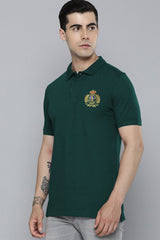 Polo Rph Luren Classic Fit Typography Embroidered Men's Polo Shirt In Green