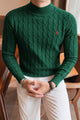 Polo Old Money Aesthetic Textured Imported Men's Sweater In Green