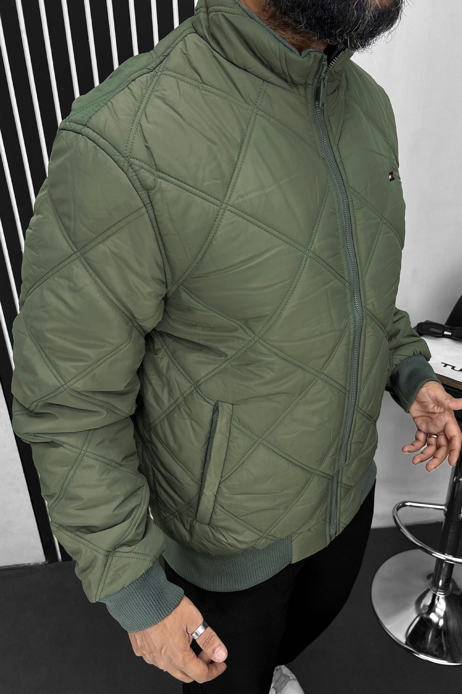 Tmy Dual Stitch Padded Imported Puffer Jacket