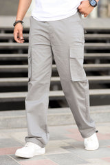 Turbo Relaxed Life Cotton Baggy Fit Trouser In Grey