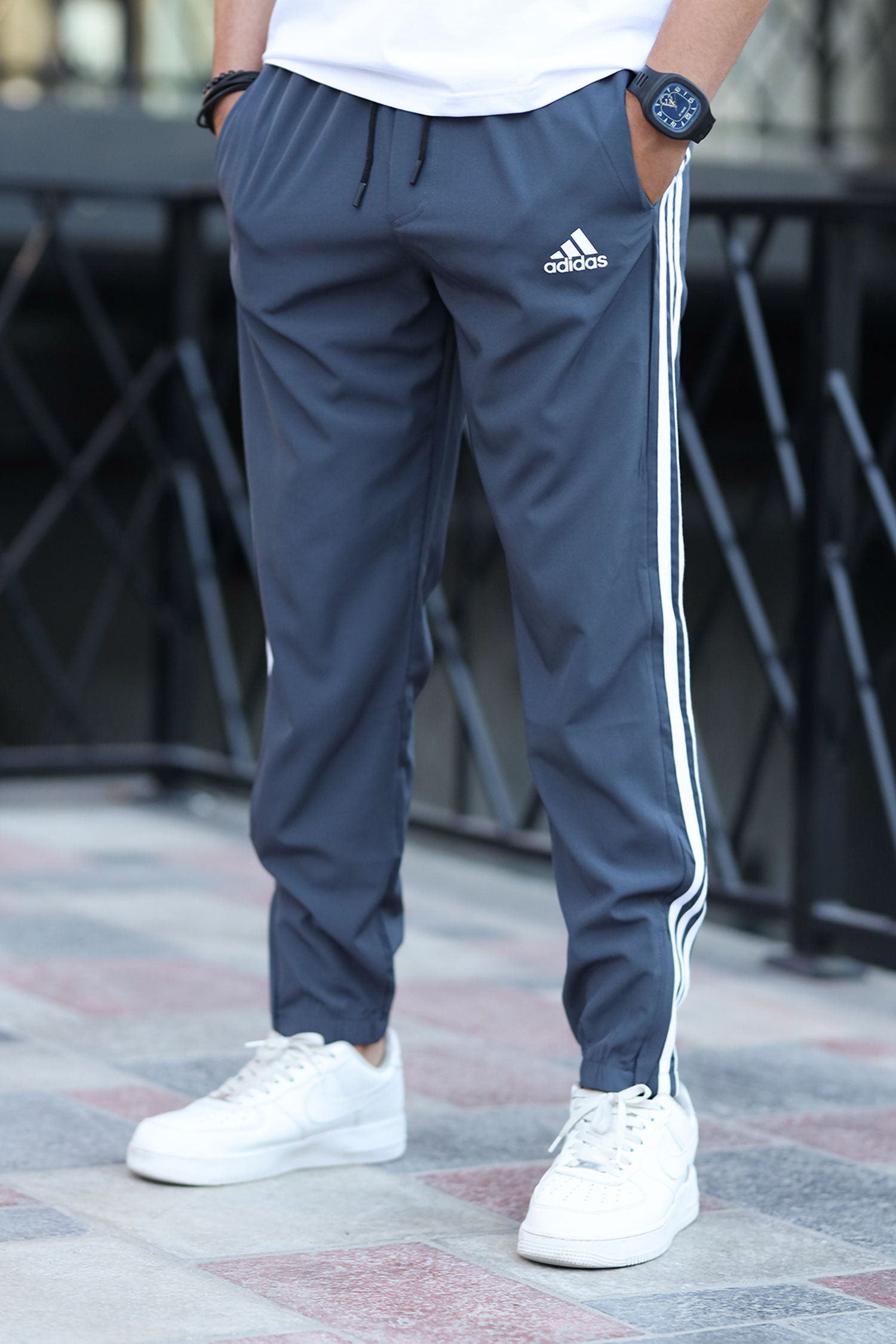 Adds Stripe Zip Bottom Sportswear Trouser