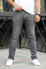 Denim ApexFlex Tailored Slim Fit Jeans In Grey