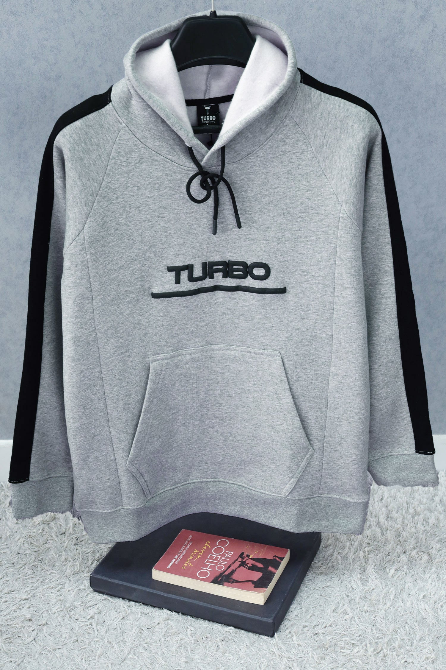 Turbo Panel Stripe Warm Fleece Hoodie