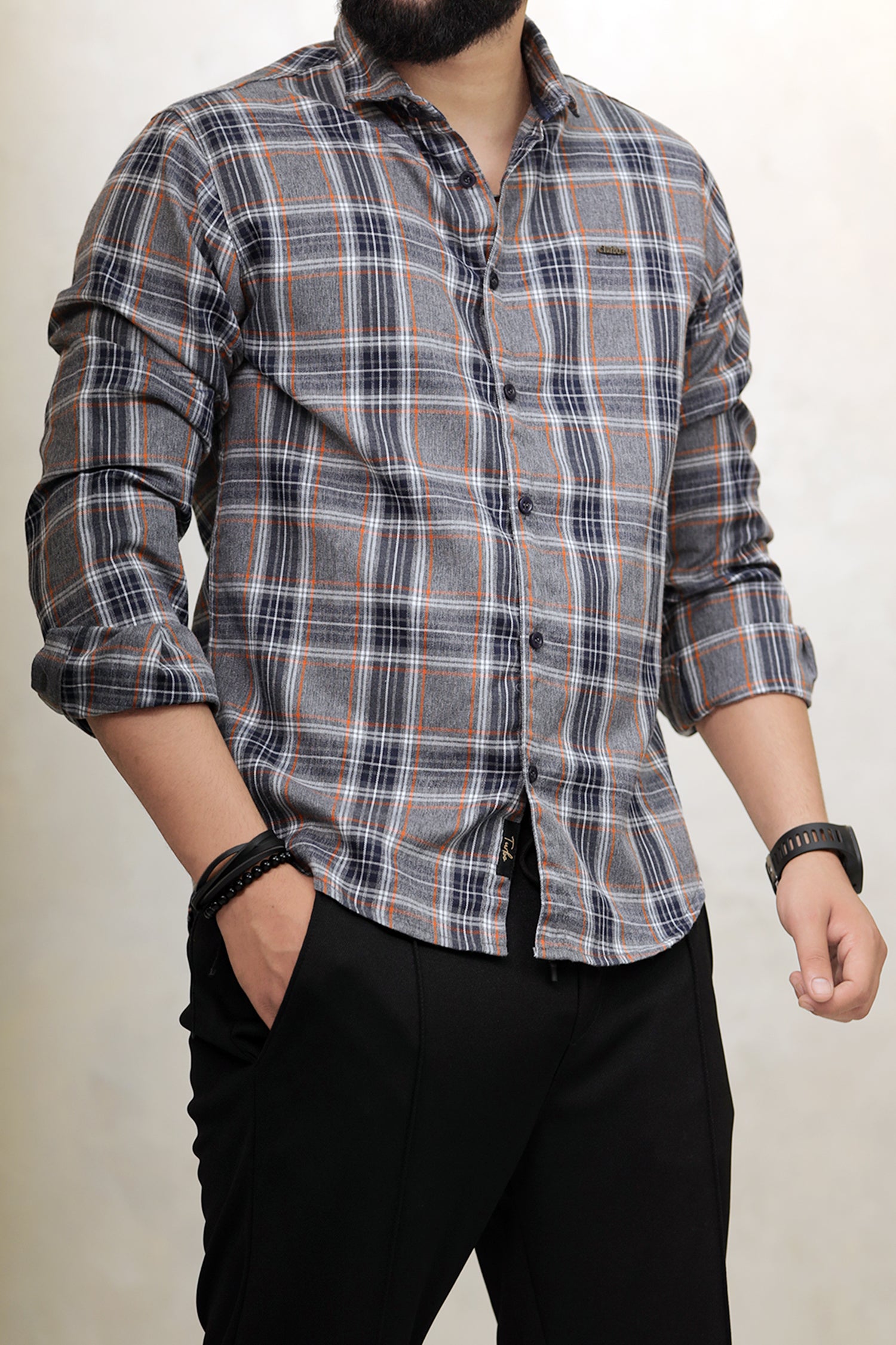 Turbo Cubix Checks Long Sleeve Cotton Casual Shirt
