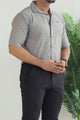 Turbo Snitch Striped Casual Shirt In Grey