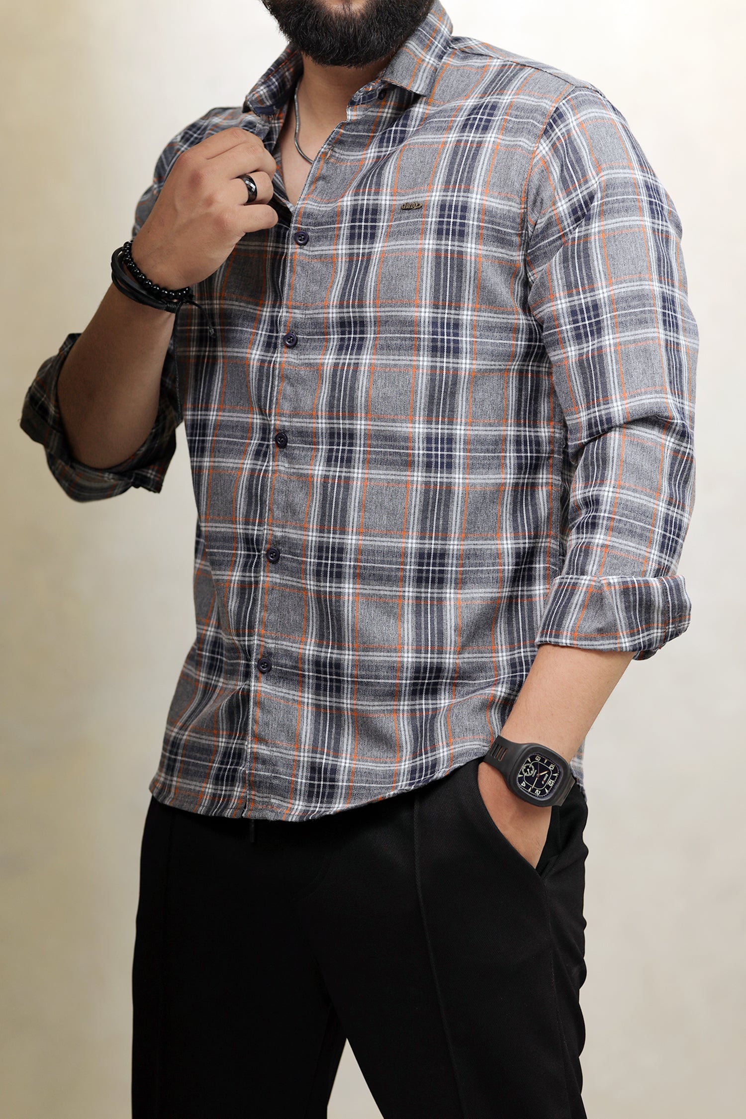 Turbo Cubix Checks Long Sleeve Cotton Casual Shirt