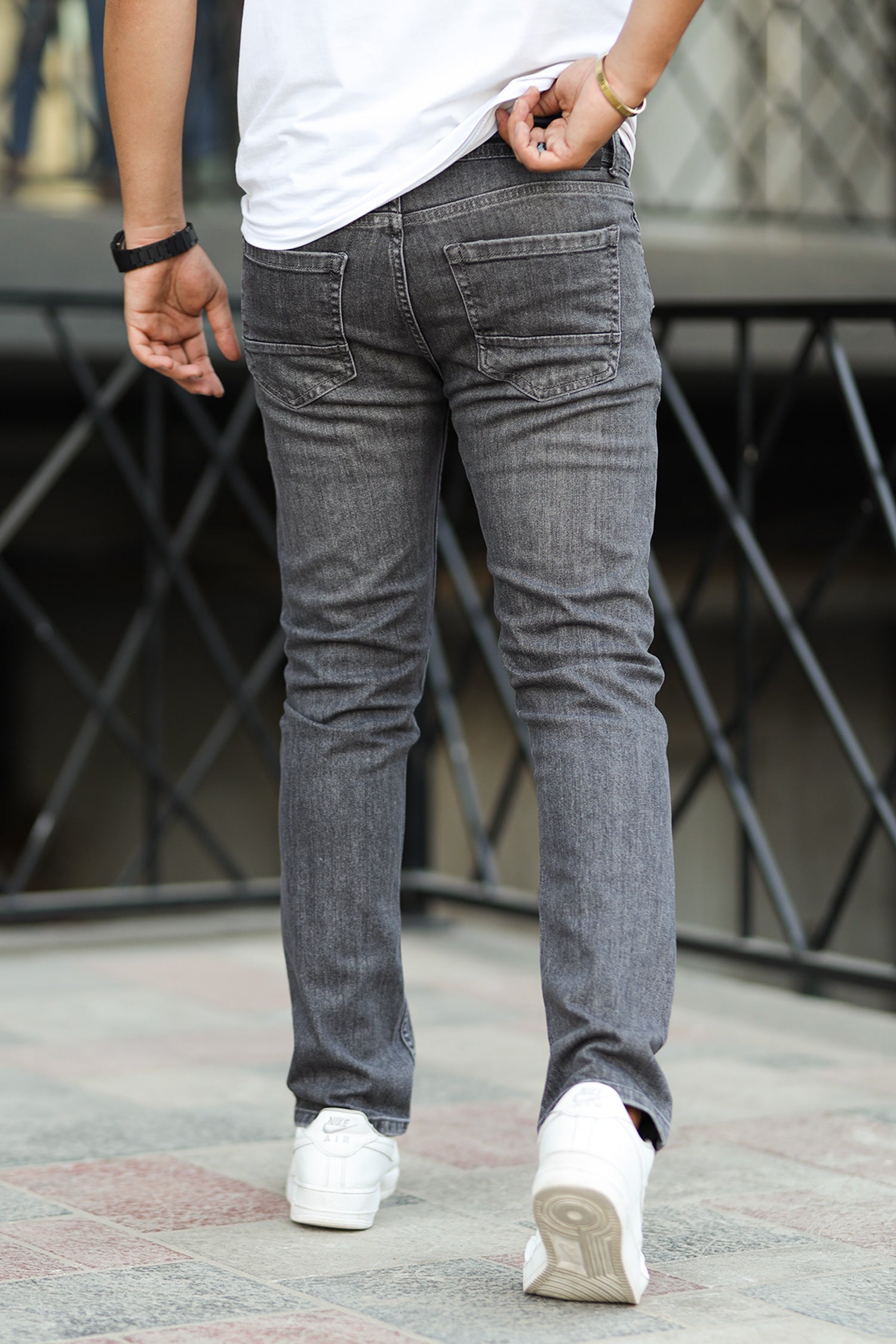 Denim ApexFlex Tailored Slim Fit Jeans In Grey