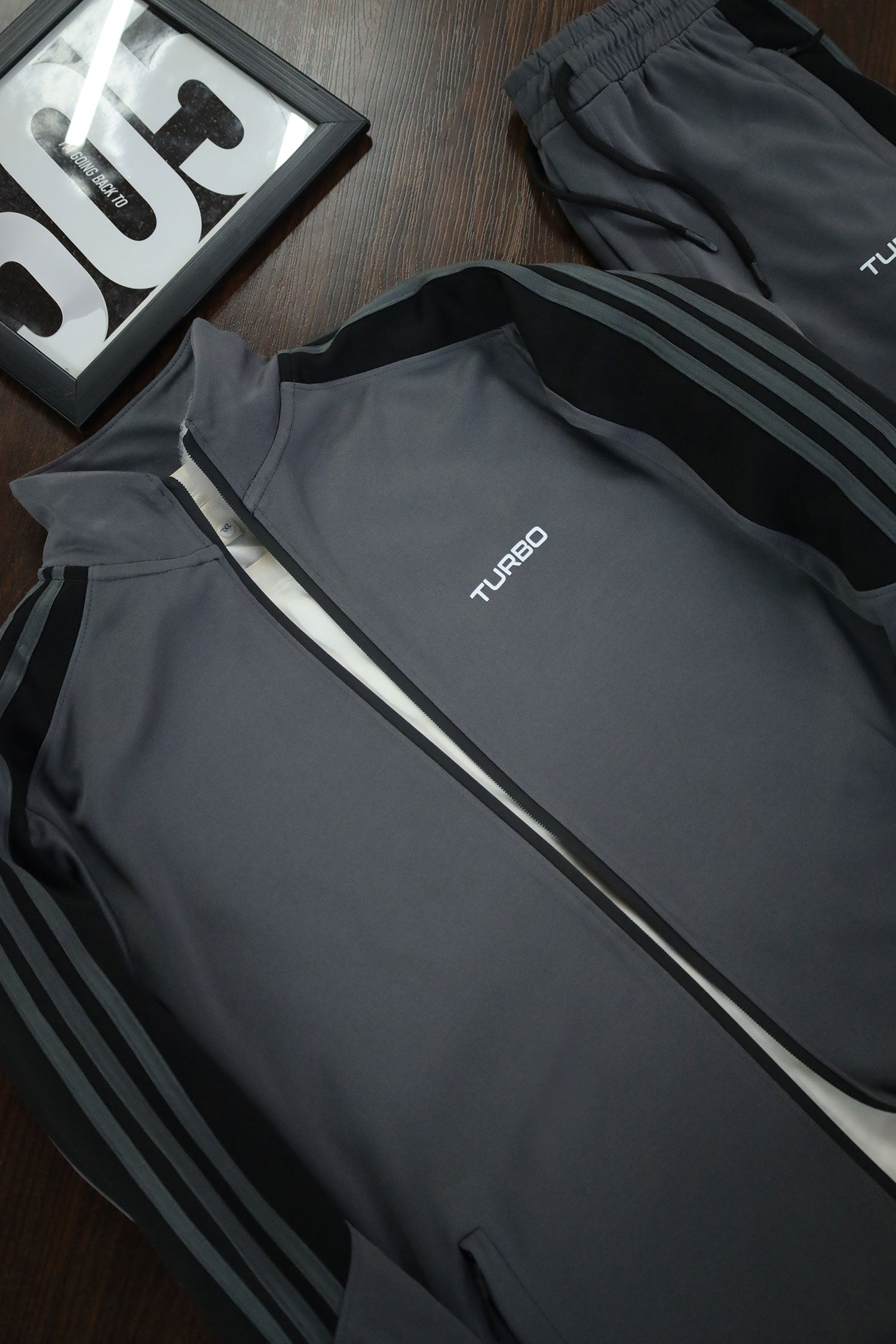 Turbo 3 Stripe Slim-Fit Full Zipper Style Tracksuit