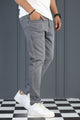 Sharp Cut Turbo Ankle Fit Jeans In Grey