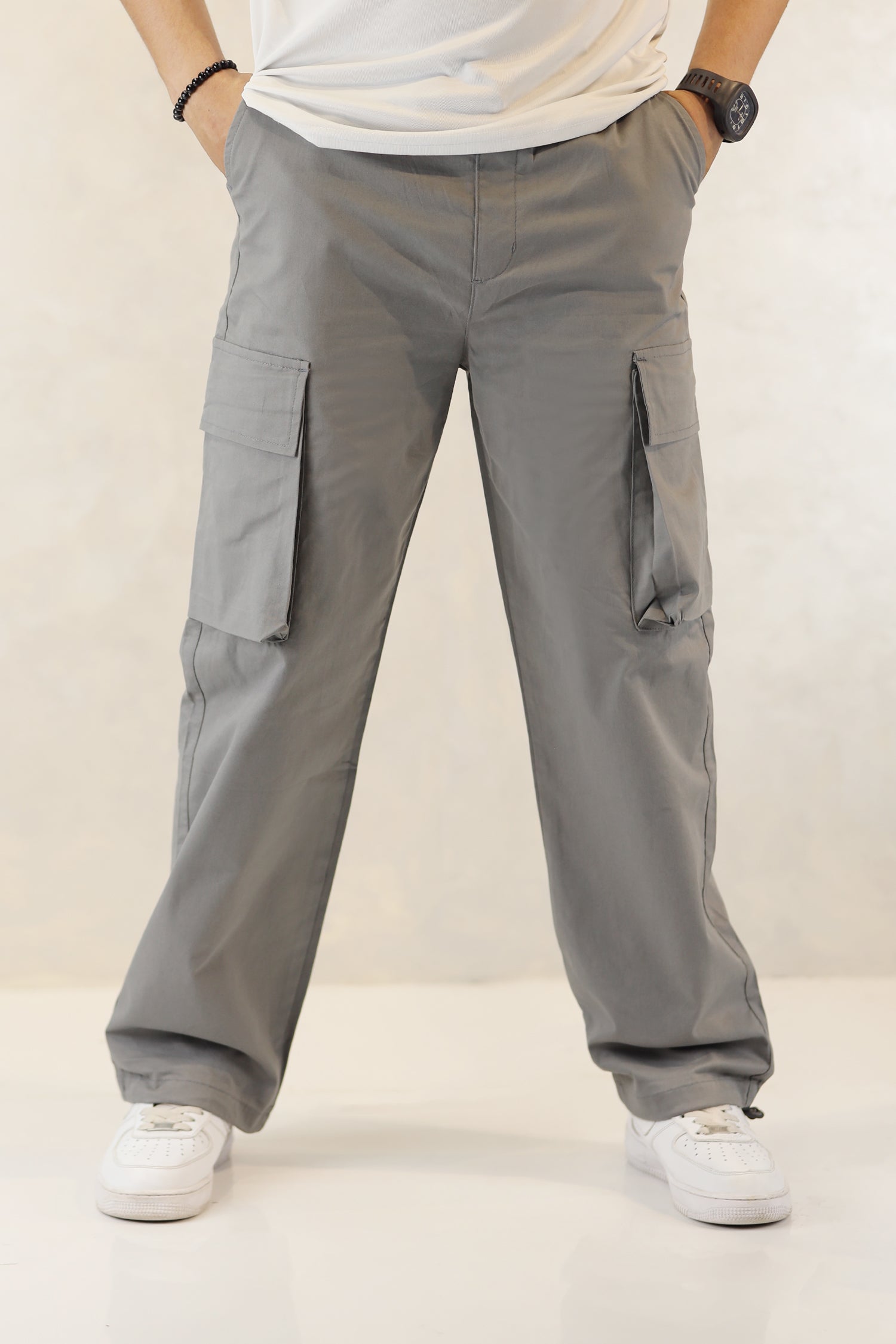 Turbo Relaxed Life Cotton Baggy Fit Trouser In Grey