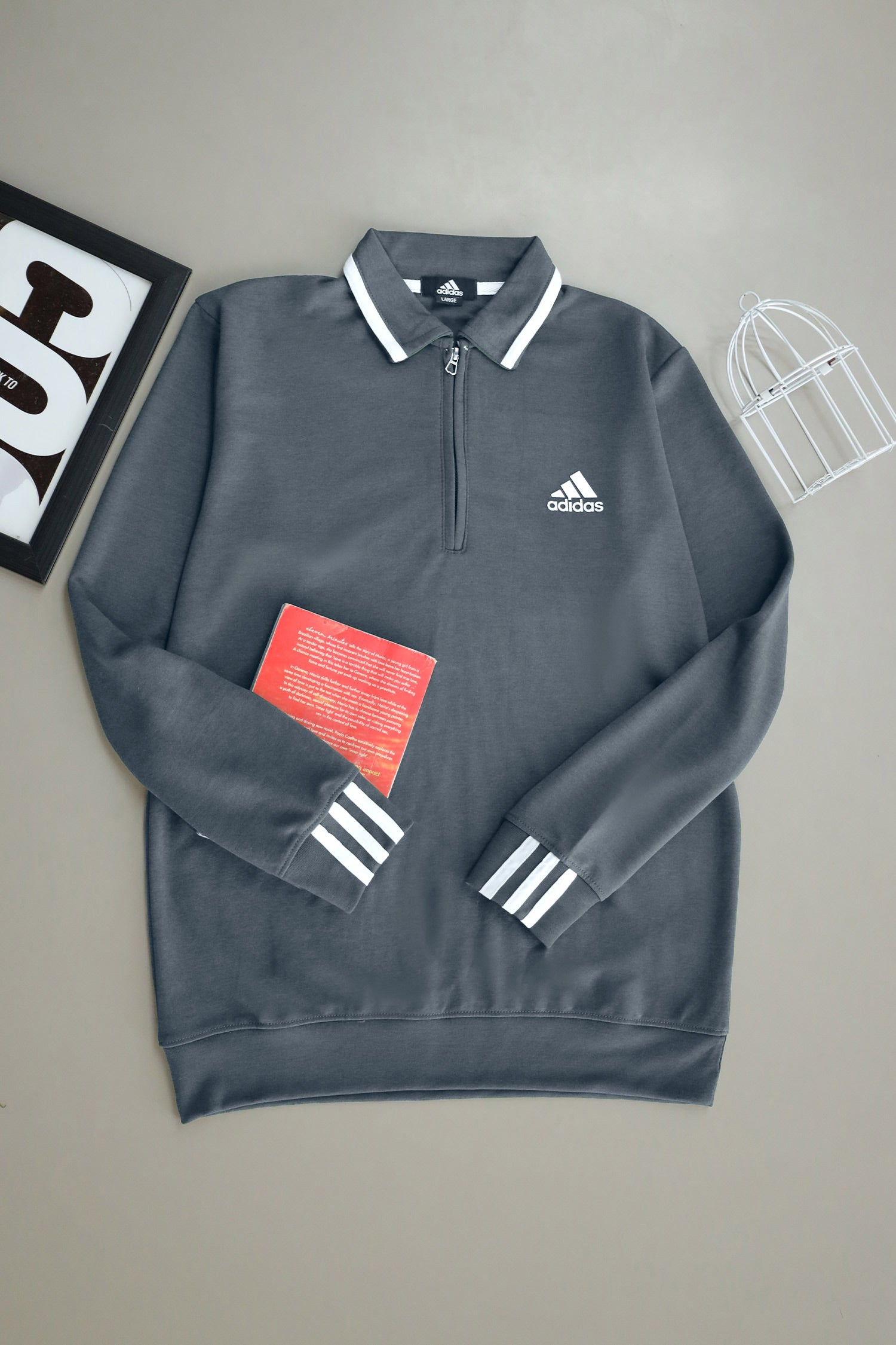Adds Arm Rib Stripes Imported Men's Sweatshirt