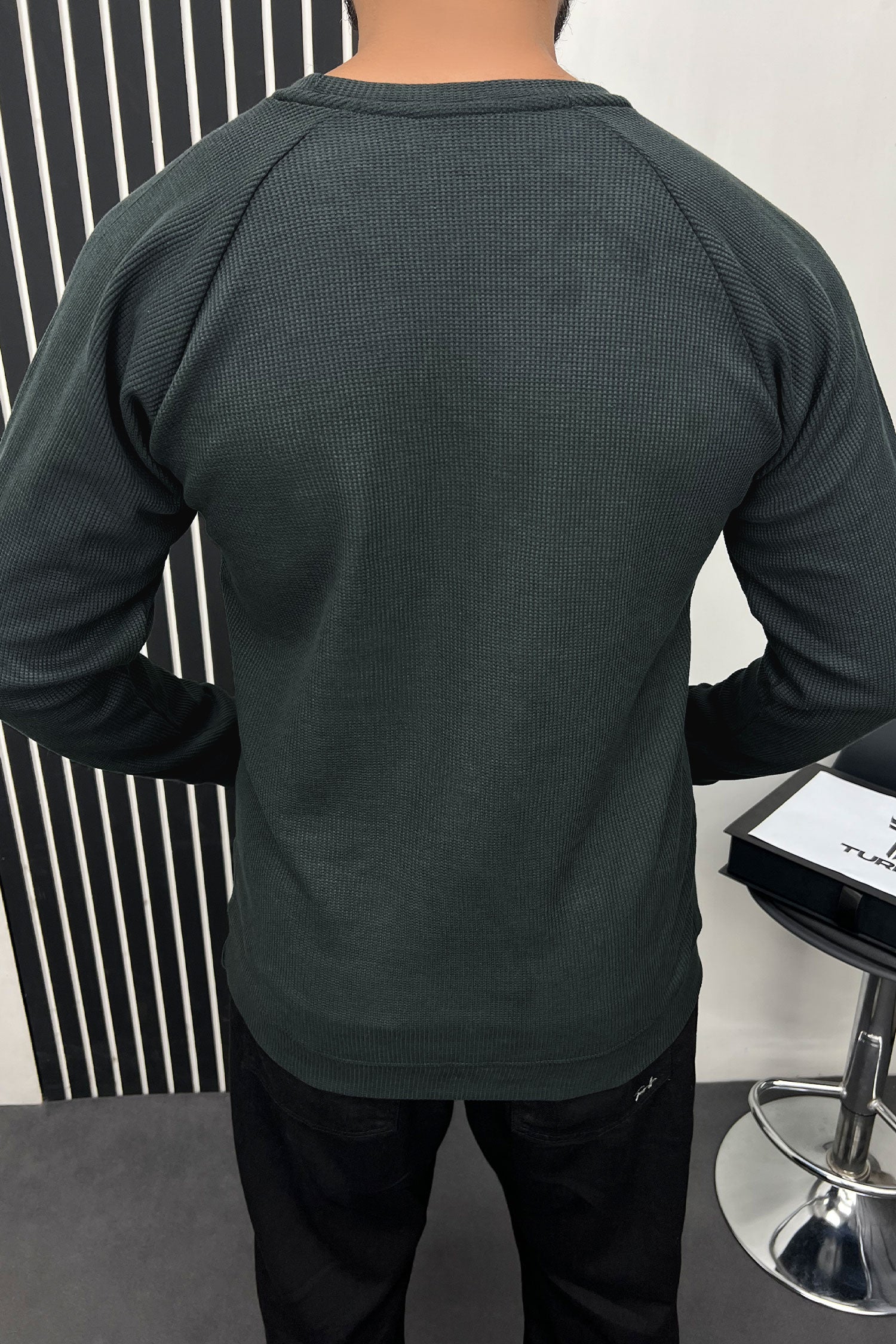 Turbo T Shoulder Style Round Neck Thermal Cotton Men's Sweatshirt