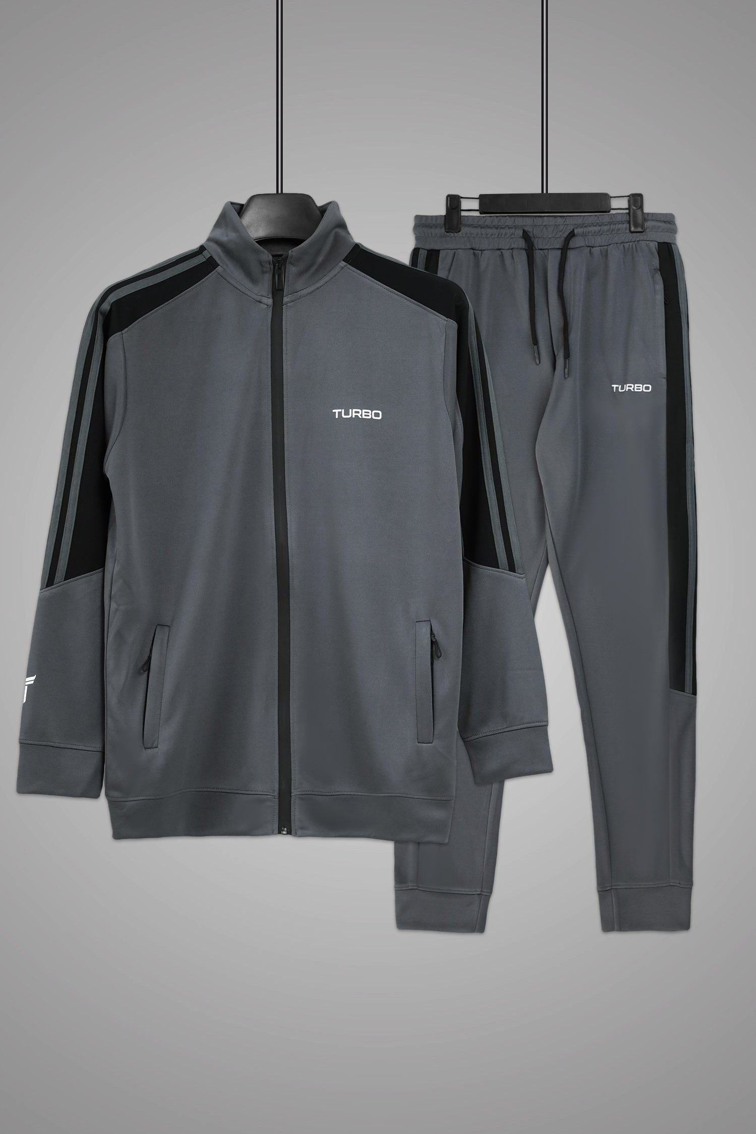 Turbo 3 Stripe Slim-Fit Full Zipper Style Tracksuit